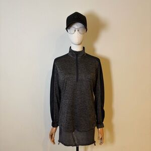 Sport-Tek Women’s 1/4 Zip Pullover Grey/Black Space Dye – Size S (NWOT)